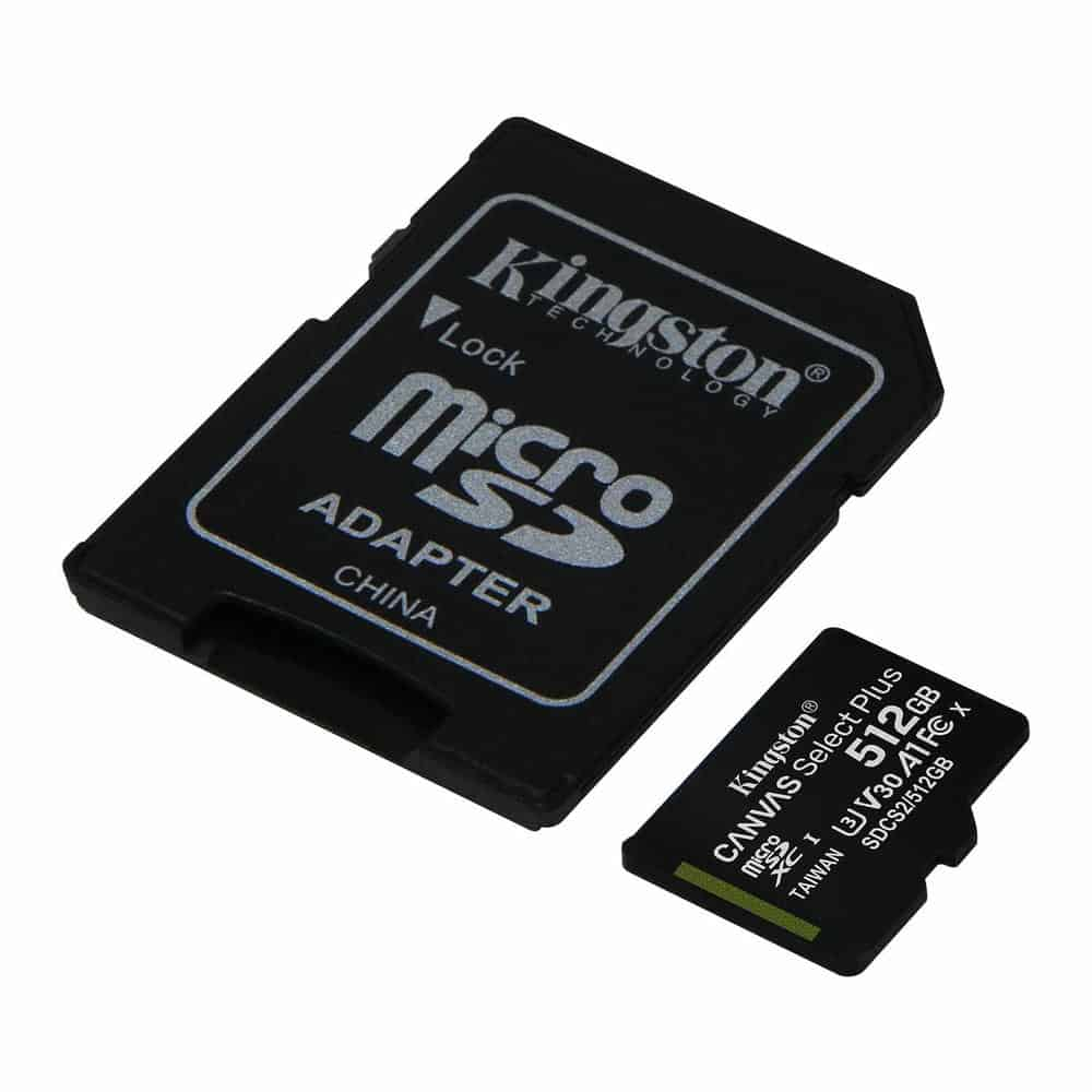 (image for) Kingston Canvas Select Plus 512GB UHS-I Micro SD Memory Card + SD Adapter